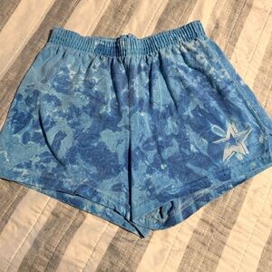 Soffe Blue Tie-Dye Athletic Shorts